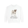 Puggle Humor Sweatshirt, White, front view