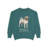 Puggle Latin Sweatshirt, Blue Spruce, front view