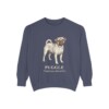 Puggle Latin Sweatshirt, Denim, front view