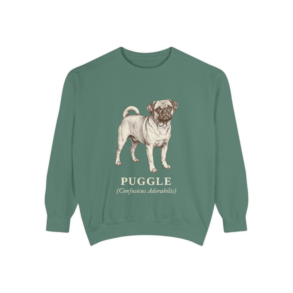 Puggle Latin Sweatshirt, Light Green, front view