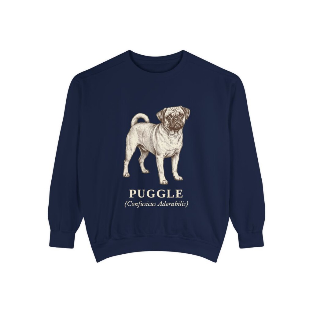 Puggle Latin Sweatshirt, True Navy, front view