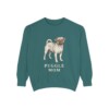 Puggle Mom Sweatshirt, Blue Spruce, front view