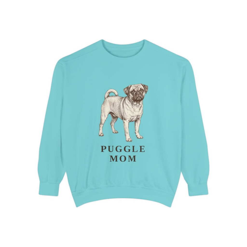 Puggle Mom Sweatshirt, Chalky Mint, front view