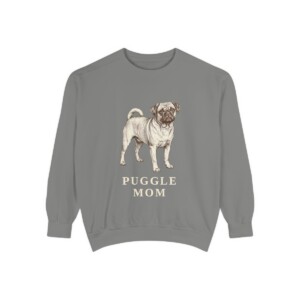 Puggle Mom Sweatshirt, Grey, front view