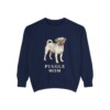 Puggle Mom Sweatshirt, True Navy, front view