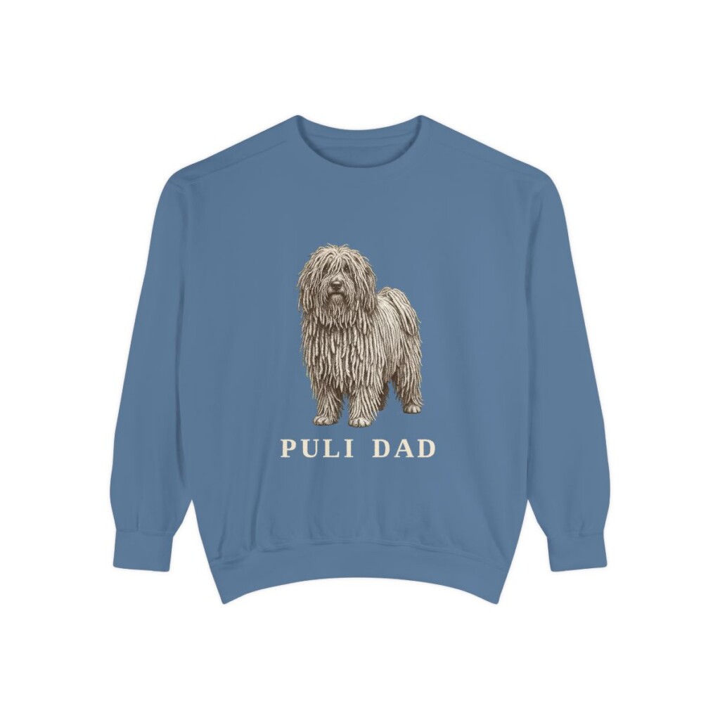 Puli Dad Sweatshirt, Blue Jean, front view