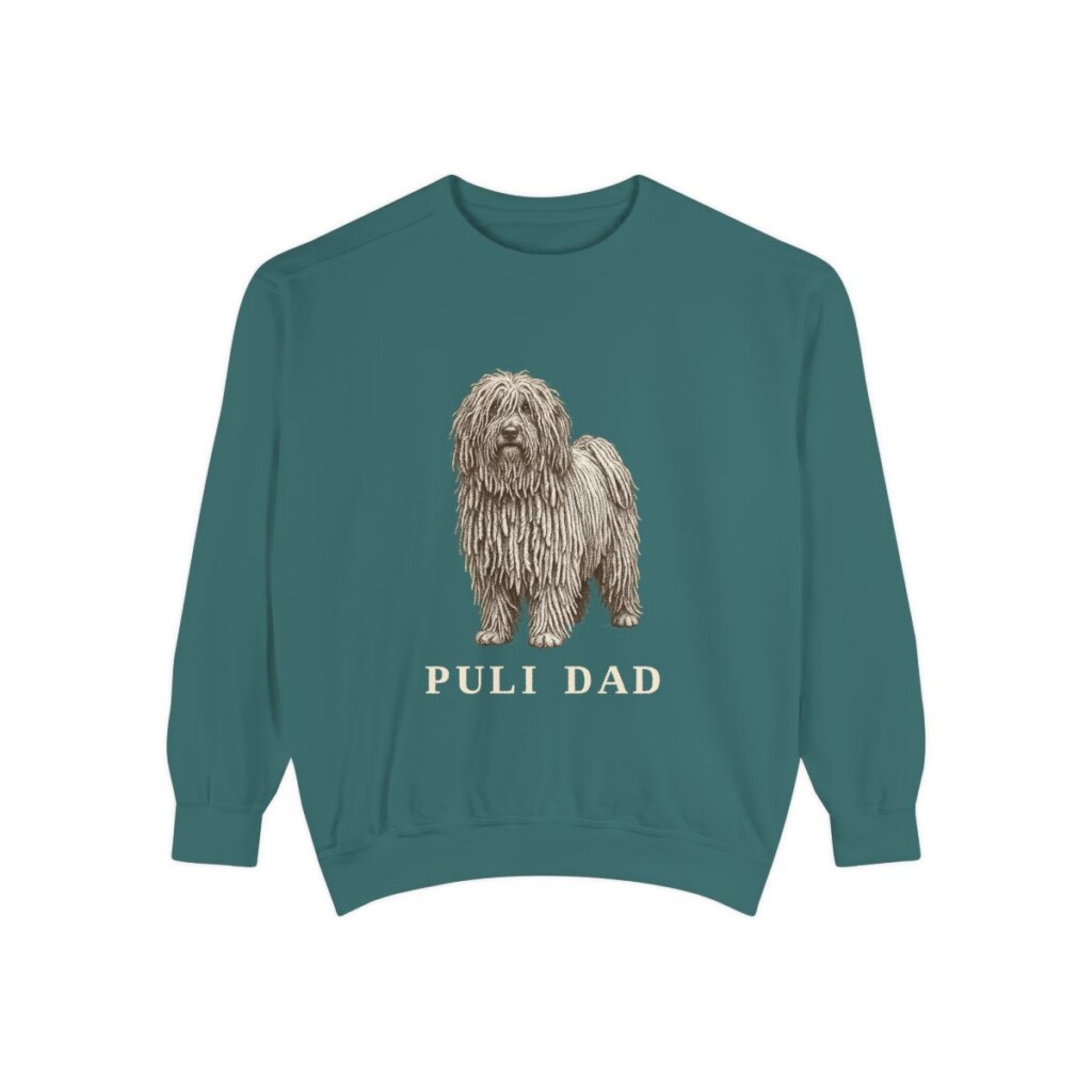 Puli Dad Sweatshirt, Blue Spruce, front view