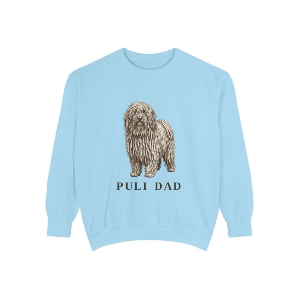 Puli Dad Sweatshirt, Chambray, front view