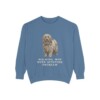 puli-sweatshirt-humor-blue-jean Puli Humor Sweatshirt, Blue Jean, front view