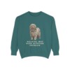 puli-sweatshirt-humor-blue-spruce Puli Humor Sweatshirt, Blue Spruce, front view