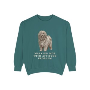 Puli Humor Sweatshirt, Blue Spruce, front view