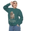 puli-sweatshirt-humor-blue-spruce-person-2-context Puli Humor Sweatshirt, Blue Spruce, person 2 context