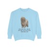 puli-sweatshirt-humor-chambray Puli Humor Sweatshirt, Chambray, front view