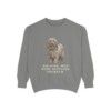 puli-sweatshirt-humor-grey Puli Humor Sweatshirt, Grey, front view