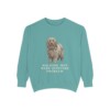 puli-sweatshirt-humor-seafoam Puli Humor Sweatshirt, Seafoam, front view