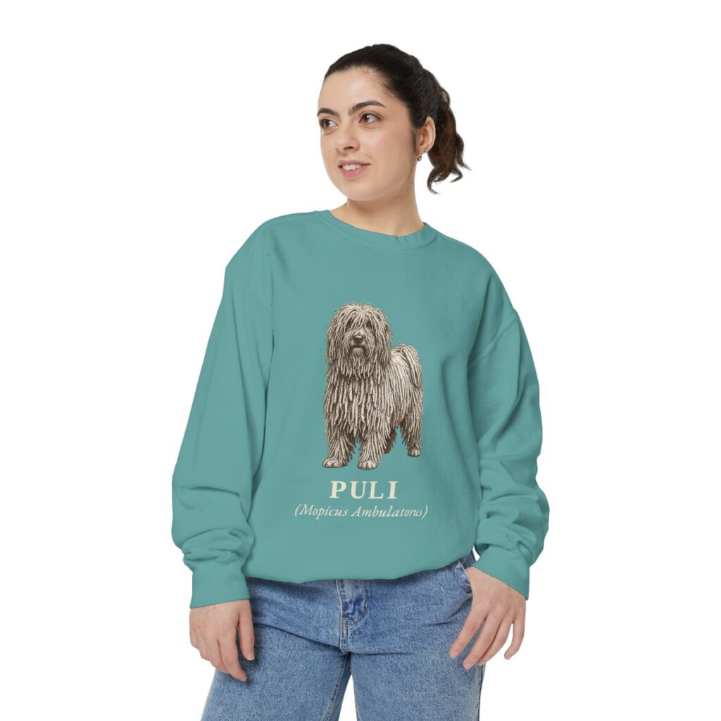 Puli Latin Sweatshirt, Seafoam, person 2 front