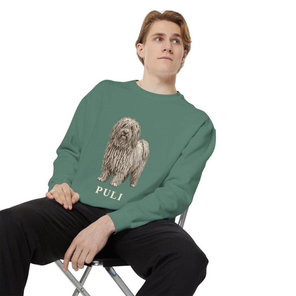 Puli Sweatshirt, Light Green, person 1 context