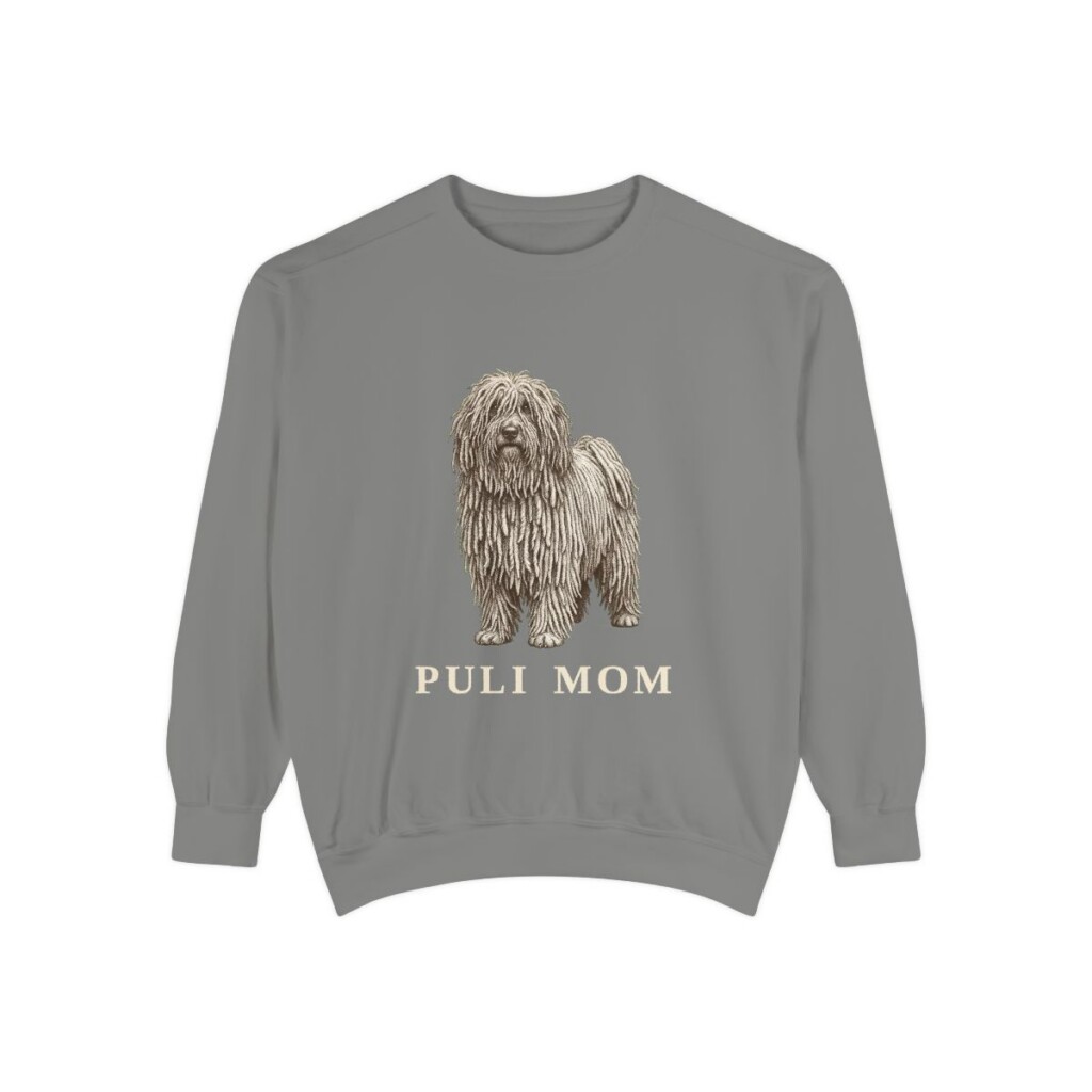 Puli Mom Sweatshirt, Grey, front view