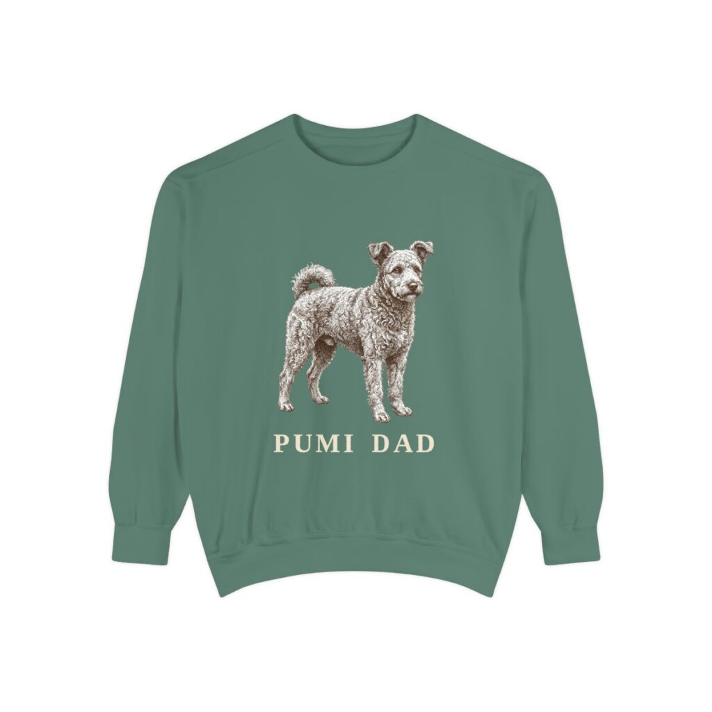 Pumi Dad Sweatshirt, Light Green, front view