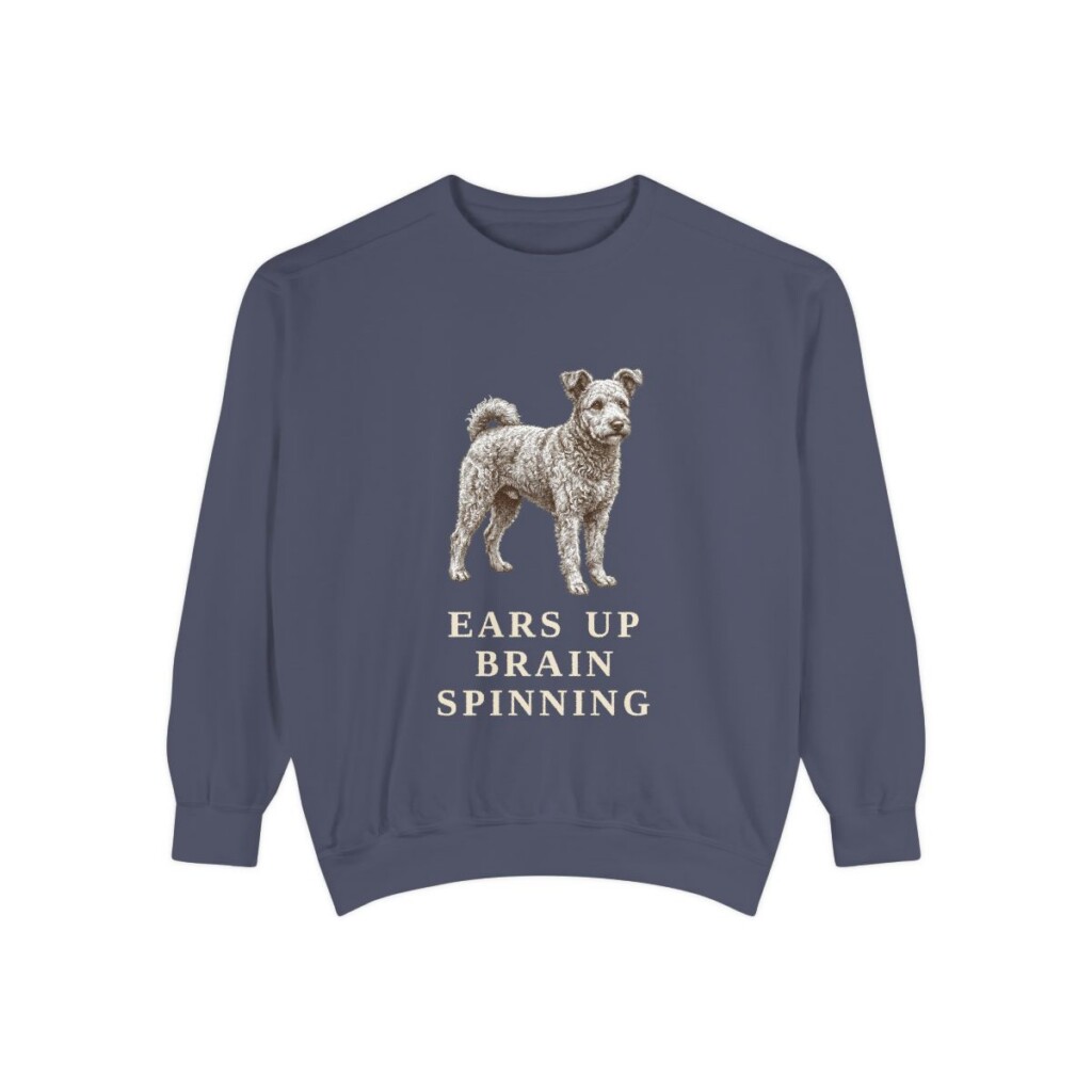 Pumi Humor Sweatshirt, Denim, front view