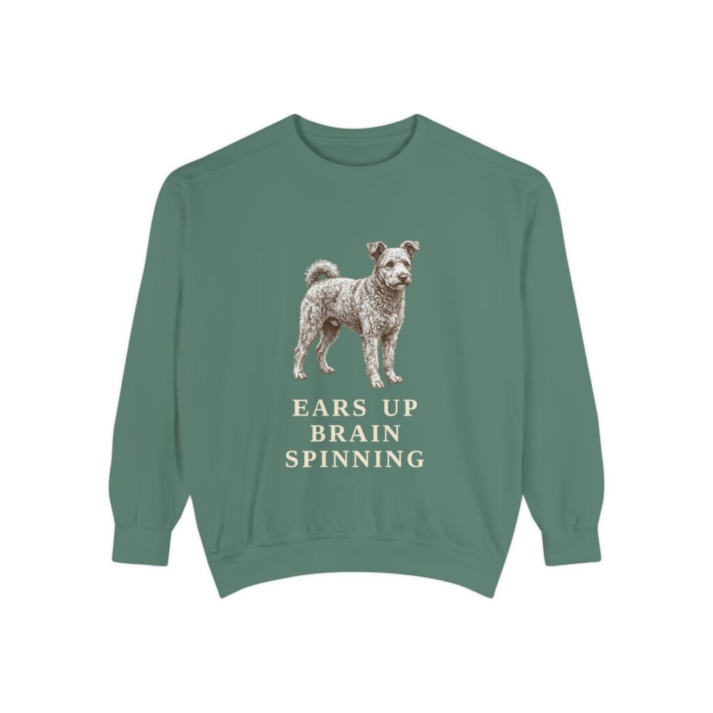 Pumi Humor Sweatshirt, Light Green, front view