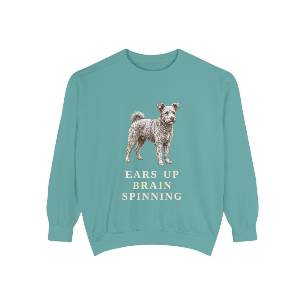 Pumi Humor Sweatshirt, Seafoam, front view