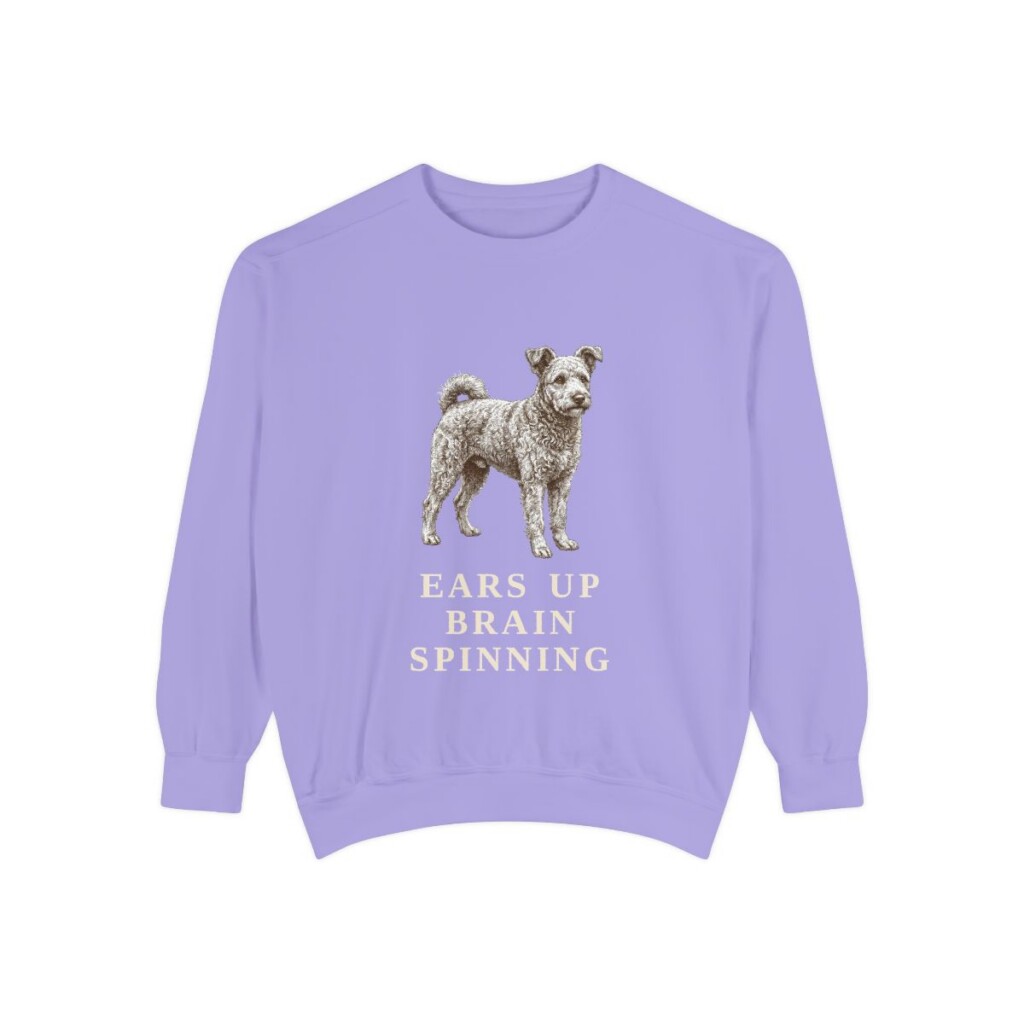 Pumi Humor Sweatshirt, Violet, front view