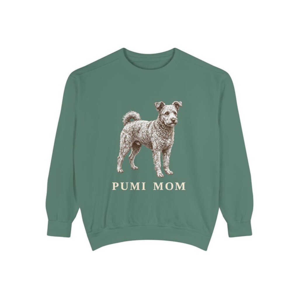 Pumi Mom Sweatshirt, Light Green, front view