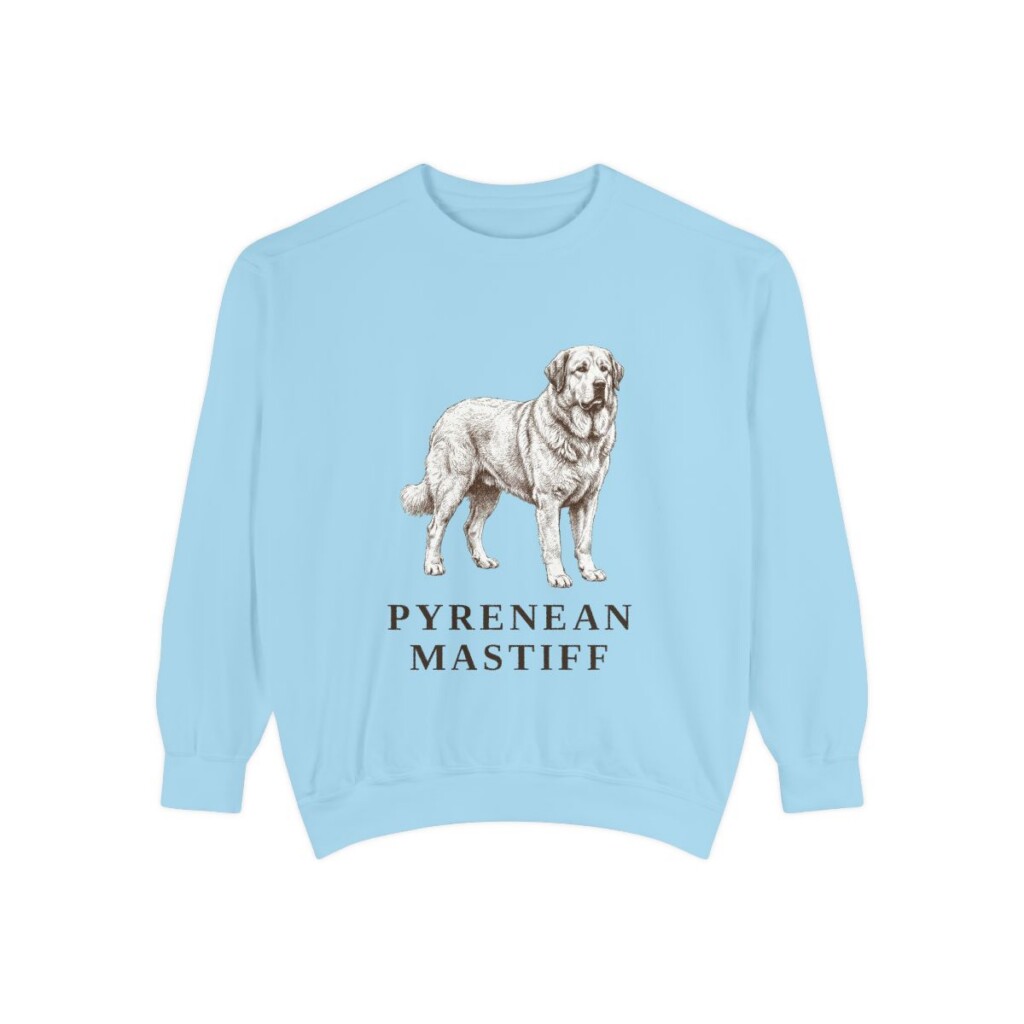 Pyrenean Mastiff Sweatshirt, Chambray, front view