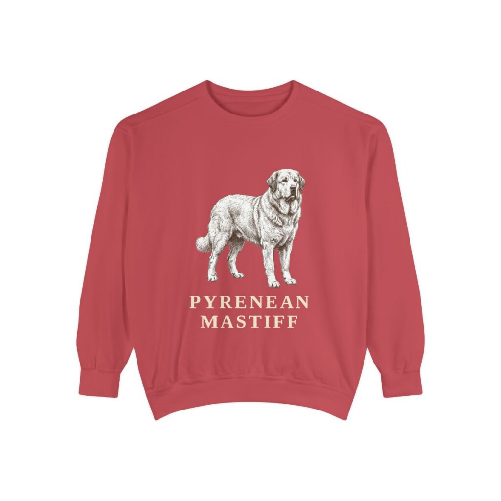 Pyrenean Mastiff Sweatshirt, Crimson, front view