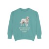 Pyrenean Mastiff Dad Sweatshirt, Seafoam, front view