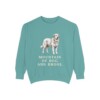 pyrenean-mastiff-sweatshirt-humor-seafoam Pyrenean Mastiff Humor Sweatshirt, Seafoam, front view