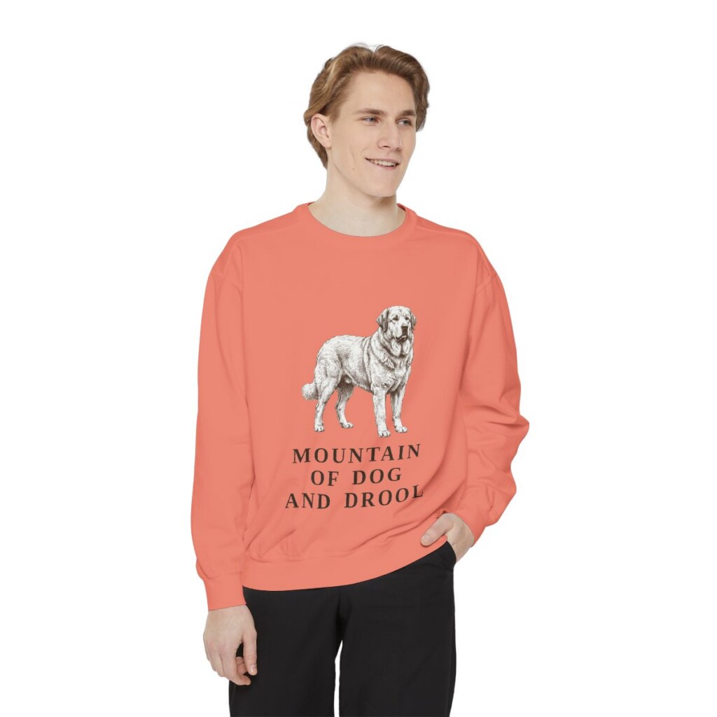 pyrenean-mastiff-sweatshirt-humor-terracotta-person-1-front Pyrenean Mastiff Humor Sweatshirt, Terracotta, person 1 front