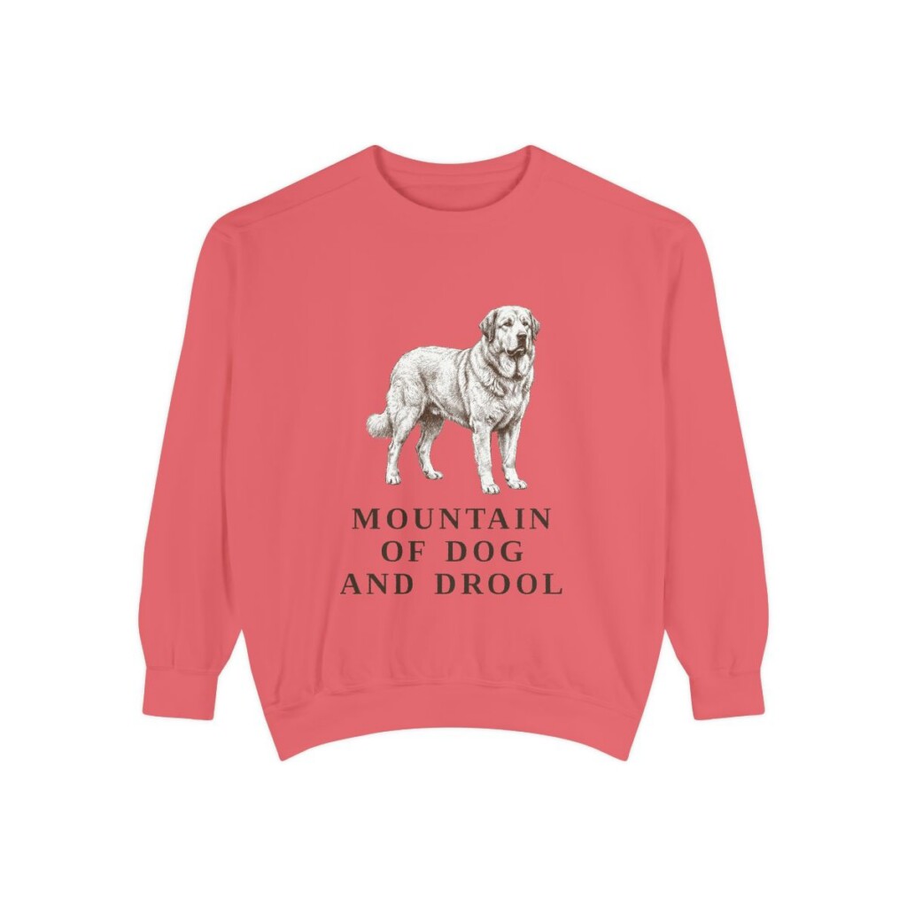pyrenean-mastiff-sweatshirt-humor-watermelon Pyrenean Mastiff Humor Sweatshirt, Watermelon, front view