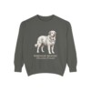 Pyrenean Mastiff Latin Sweatshirt, Pepper, front view