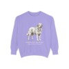 Pyrenean Mastiff Latin Sweatshirt, Violet, front view