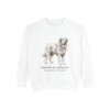 Pyrenean Mastiff Latin Sweatshirt, White, front view