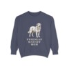 Pyrenean Mastiff Mom Sweatshirt, Denim, front view