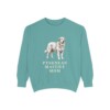 Pyrenean Mastiff Mom Sweatshirt, Seafoam, front view