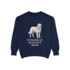 Pyrenean Mastiff Mom Sweatshirt, True Navy, front view