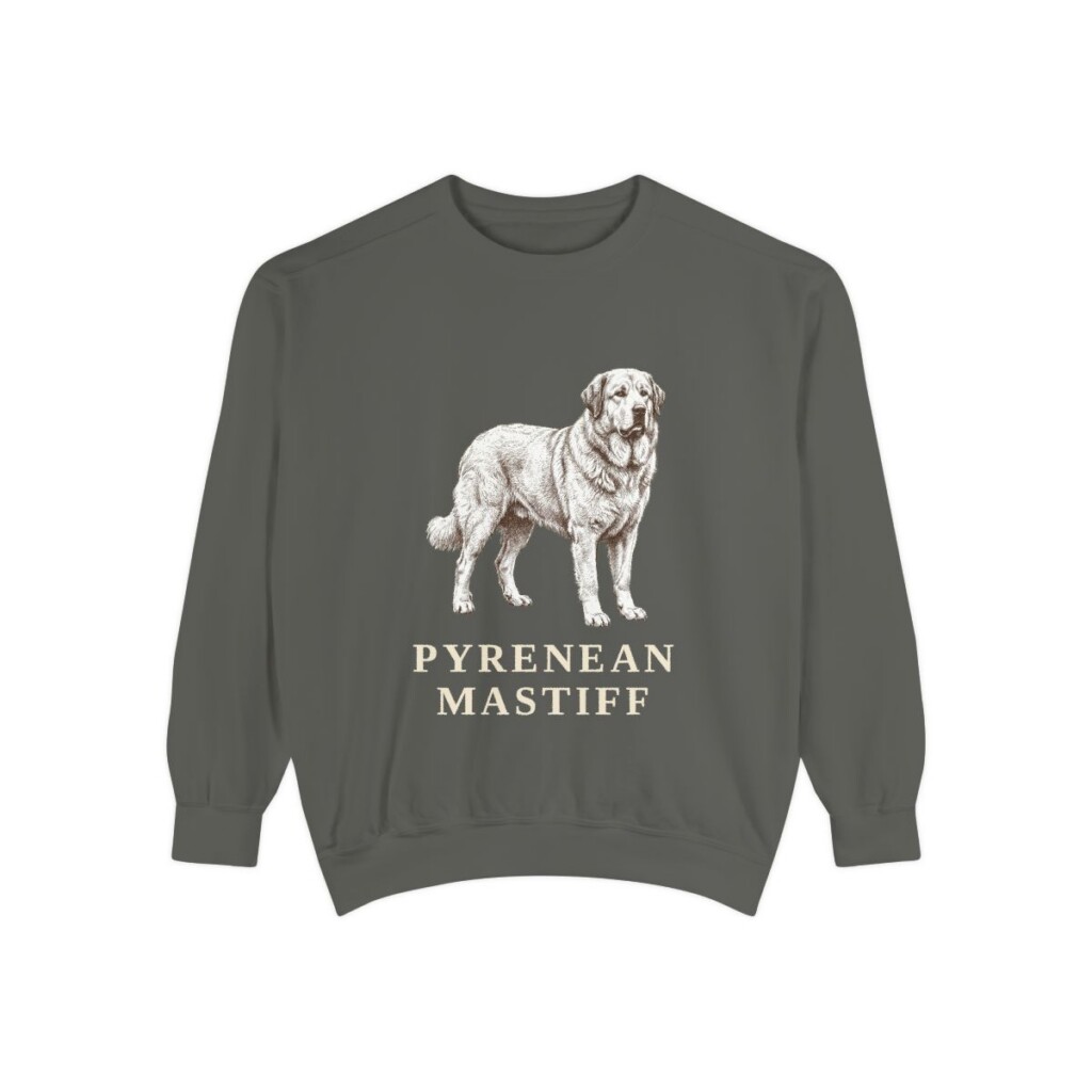 Pyrenean Mastiff Sweatshirt, Pepper, front view