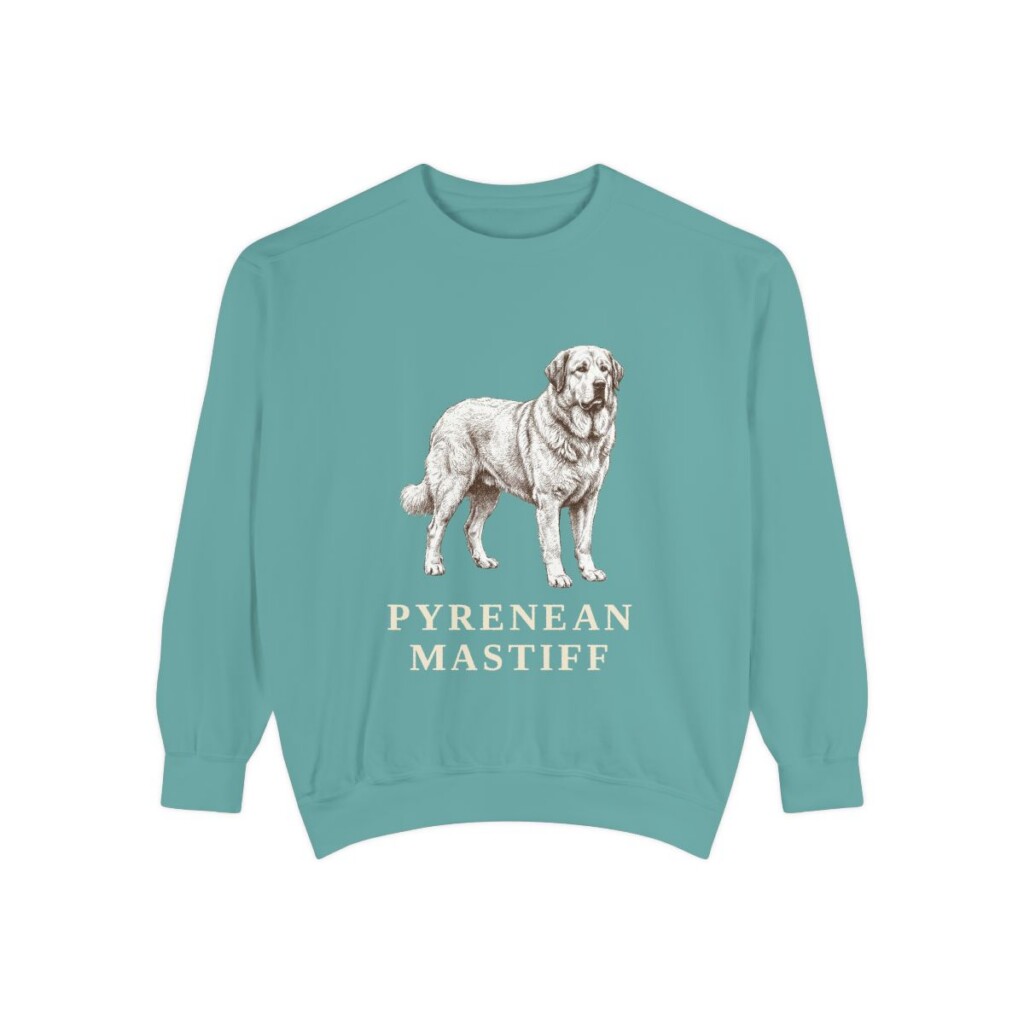 Pyrenean Mastiff Sweatshirt, Seafoam, front view