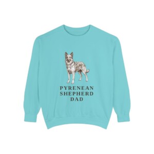 Pyrenean Shepherd Dad Sweatshirt, Chalky Mint, front view