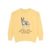 pyrenean-shepherd-sweatshirt-humor-butter Pyrenean Shepherd Humor Sweatshirt, Butter, front view