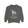 pyrenean-shepherd-sweatshirt-humor-pepper Pyrenean Shepherd Humor Sweatshirt, Pepper, front view