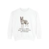 pyrenean-shepherd-sweatshirt-humor-white Pyrenean Shepherd Humor Sweatshirt, White, front view