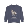 Pyrenean Shepherd Latin Sweatshirt, Denim, front view
