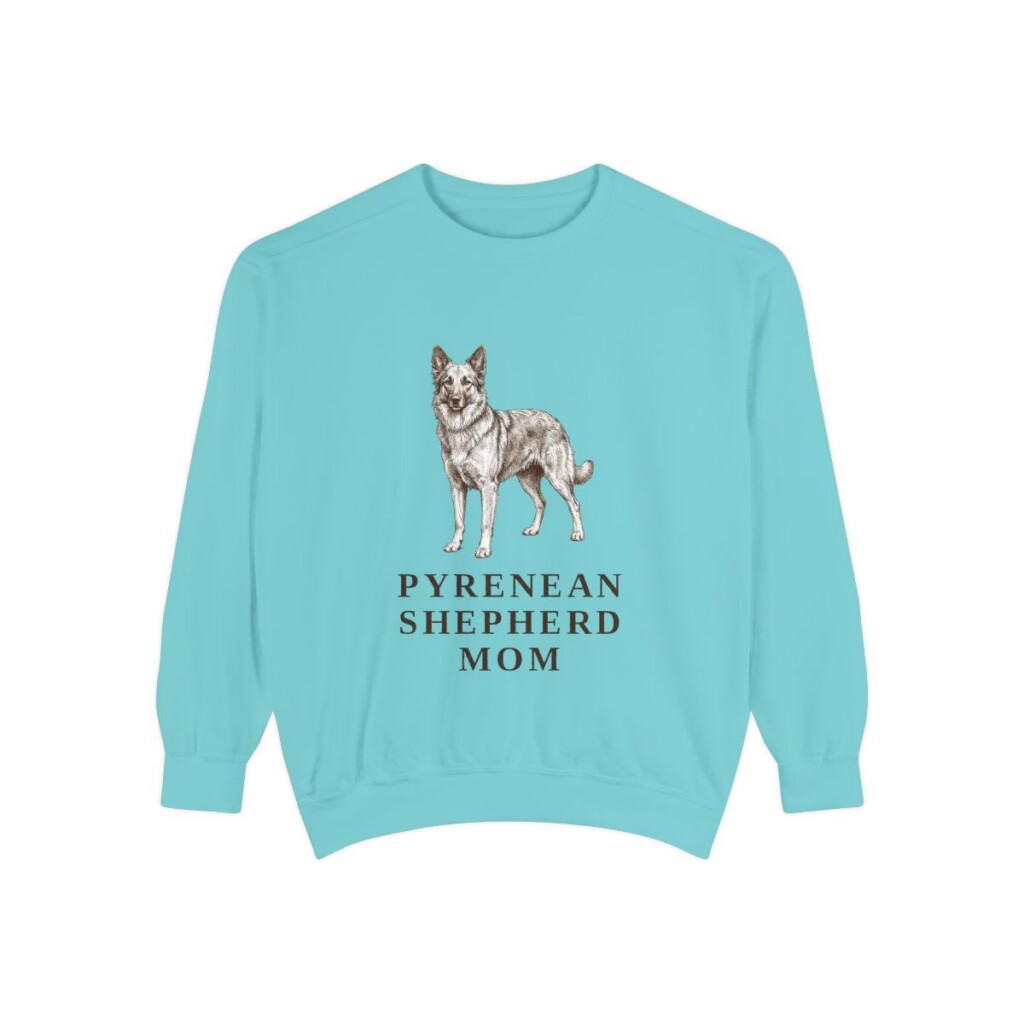 Pyrenean Shepherd Mom Sweatshirt, Chalky Mint, front view