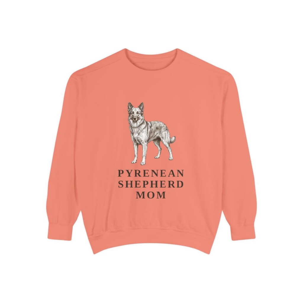 Pyrenean Shepherd Mom Sweatshirt, Terracotta, front view