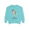 Rat Terrier Sweatshirt, Chalky Mint, front view